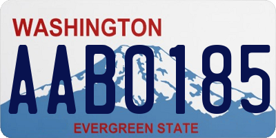 WA license plate AAB0185