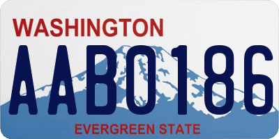 WA license plate AAB0186