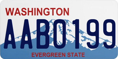 WA license plate AAB0199