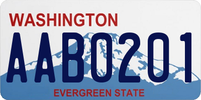 WA license plate AAB0201