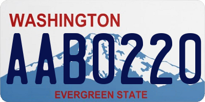 WA license plate AAB0220