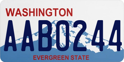 WA license plate AAB0244