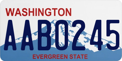 WA license plate AAB0245