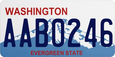 WA license plate AAB0246