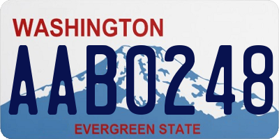 WA license plate AAB0248