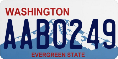 WA license plate AAB0249