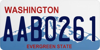 WA license plate AAB0261