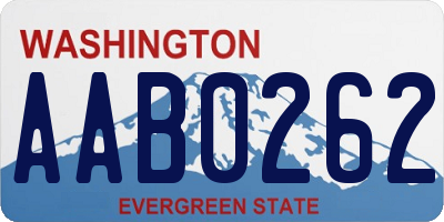 WA license plate AAB0262