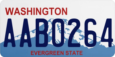 WA license plate AAB0264