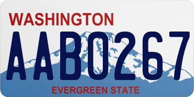 WA license plate AAB0267