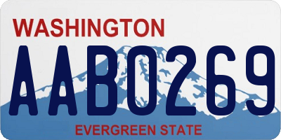 WA license plate AAB0269