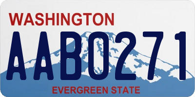 WA license plate AAB0271