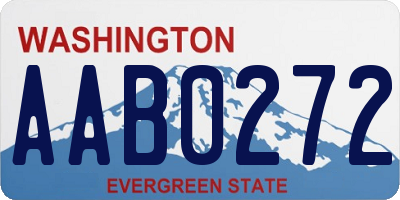 WA license plate AAB0272