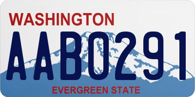 WA license plate AAB0291