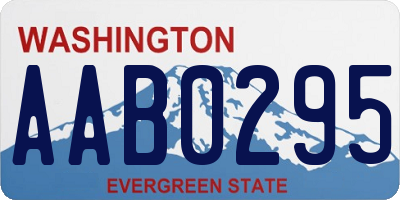 WA license plate AAB0295