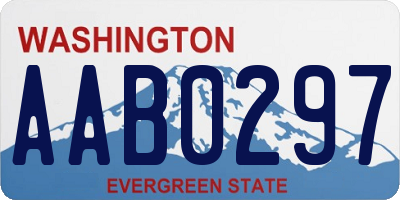 WA license plate AAB0297