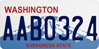 WA license plate AAB0324