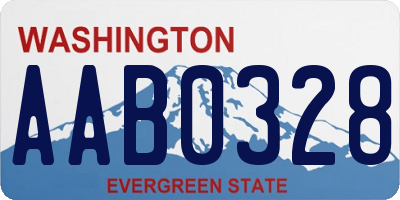 WA license plate AAB0328