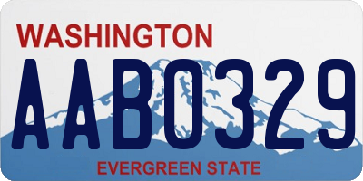 WA license plate AAB0329