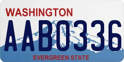 WA license plate AAB0336