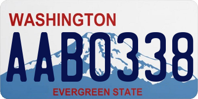 WA license plate AAB0338