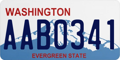 WA license plate AAB0341