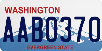 WA license plate AAB0370