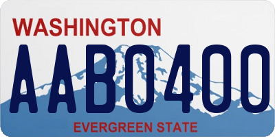 WA license plate AAB0400