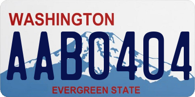 WA license plate AAB0404