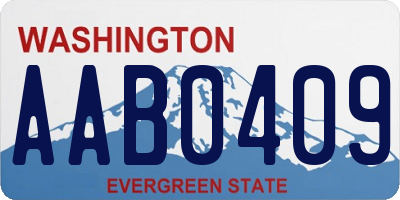 WA license plate AAB0409