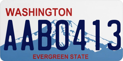 WA license plate AAB0413