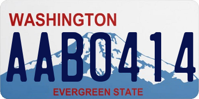 WA license plate AAB0414