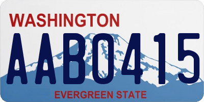 WA license plate AAB0415