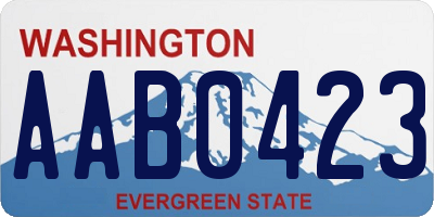 WA license plate AAB0423