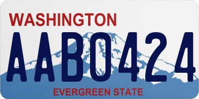 WA license plate AAB0424