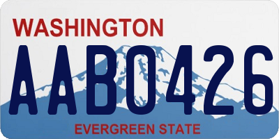 WA license plate AAB0426