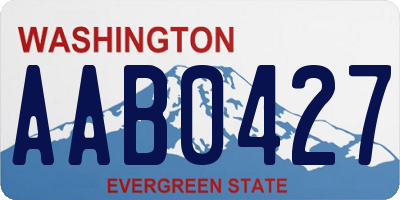 WA license plate AAB0427