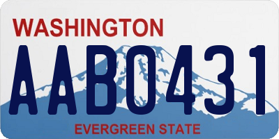 WA license plate AAB0431