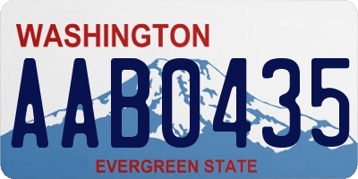 WA license plate AAB0435