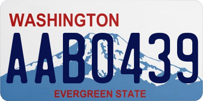 WA license plate AAB0439