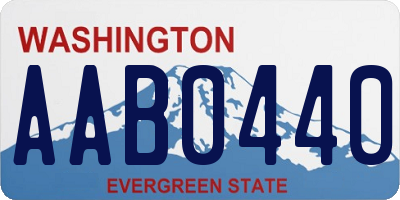 WA license plate AAB0440