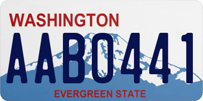 WA license plate AAB0441