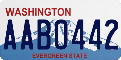 WA license plate AAB0442