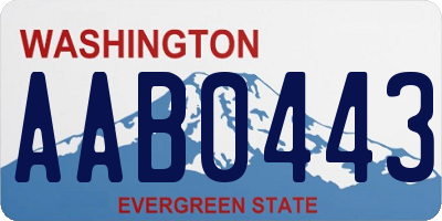 WA license plate AAB0443