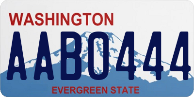 WA license plate AAB0444