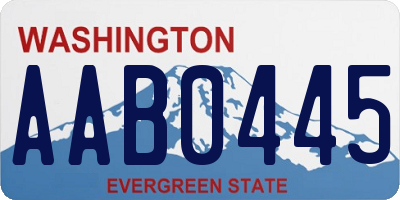 WA license plate AAB0445