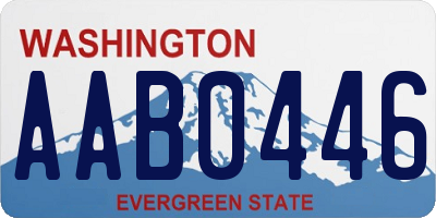 WA license plate AAB0446