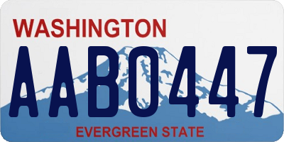 WA license plate AAB0447