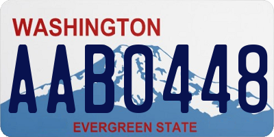 WA license plate AAB0448