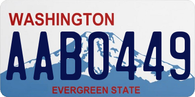 WA license plate AAB0449